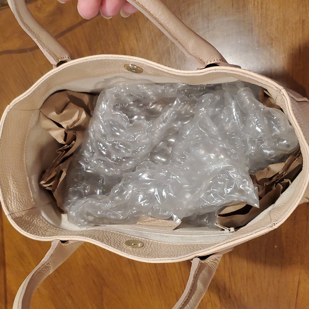Mark & Graham Pale Blush Leather Tote - Picture 10 of 14